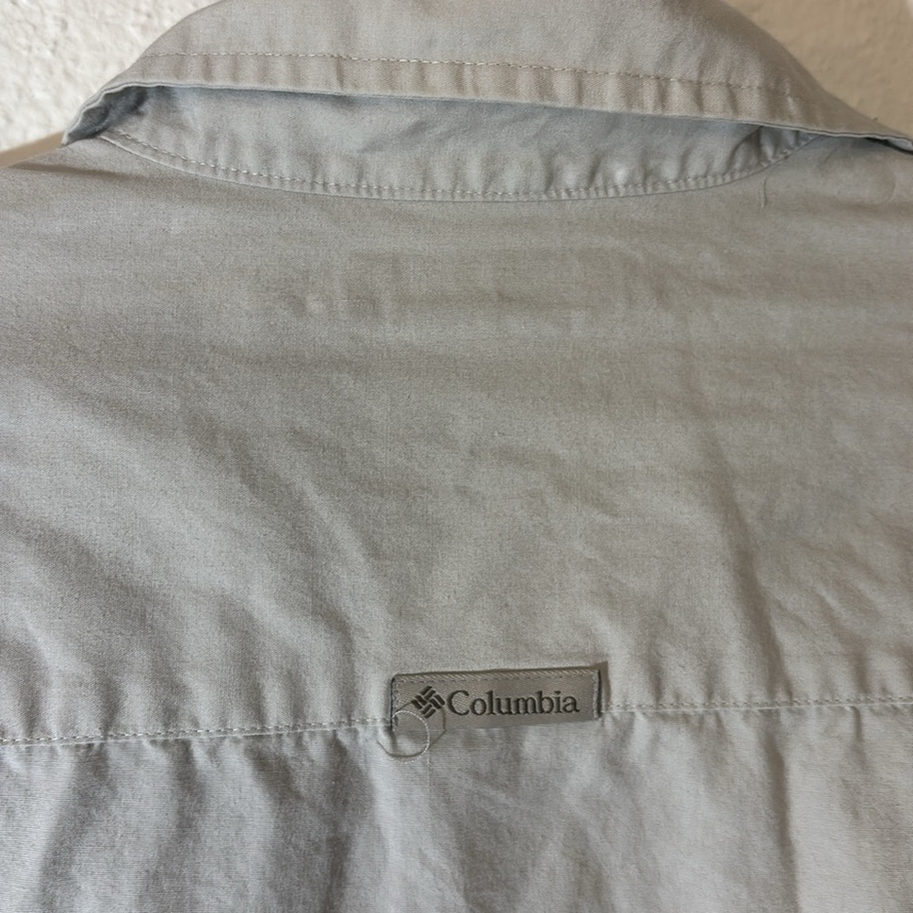 Columbia 100% cotton women’s Large 3/4 sleeve button down hiking outdoor shirt - Picture 4 of 14